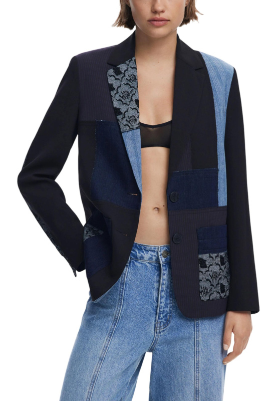 Desigual dámské sako s patchwork vzorem