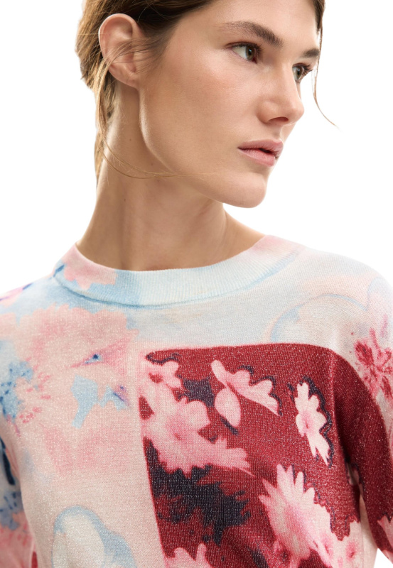 Desigual dámský svetr s květinovým vzorem