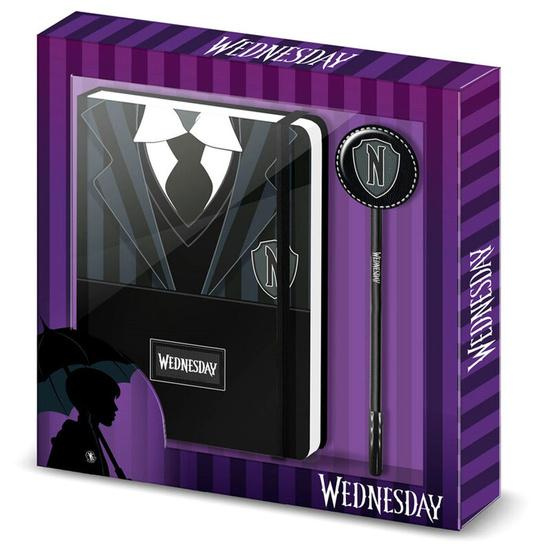 Dárkový set Wednesday - Uniforma (diář a pero)