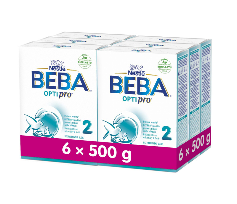 BEBA OPTIPRO 2 Pokračovací kojenecké mléko 6x500 g