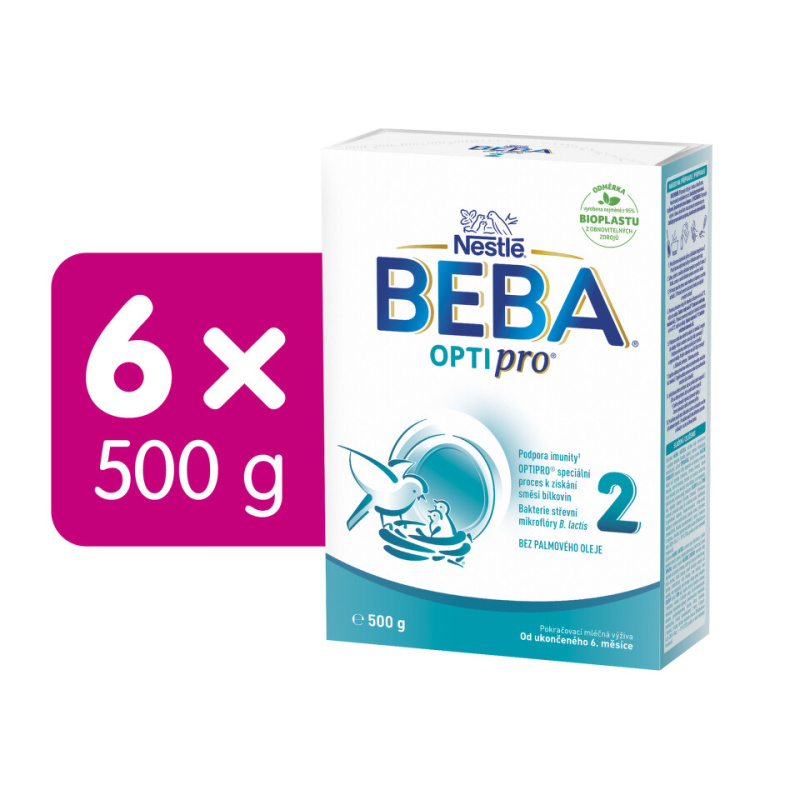BEBA OPTIPRO 2 Pokračovací kojenecké mléko 6x500 g