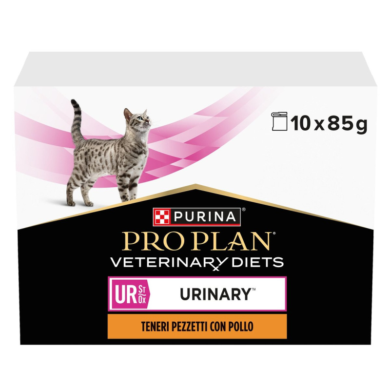 Pro Plan Veterinary Diets St/Ox Urinary Chicken krmivo pro kočky (10×85 g)