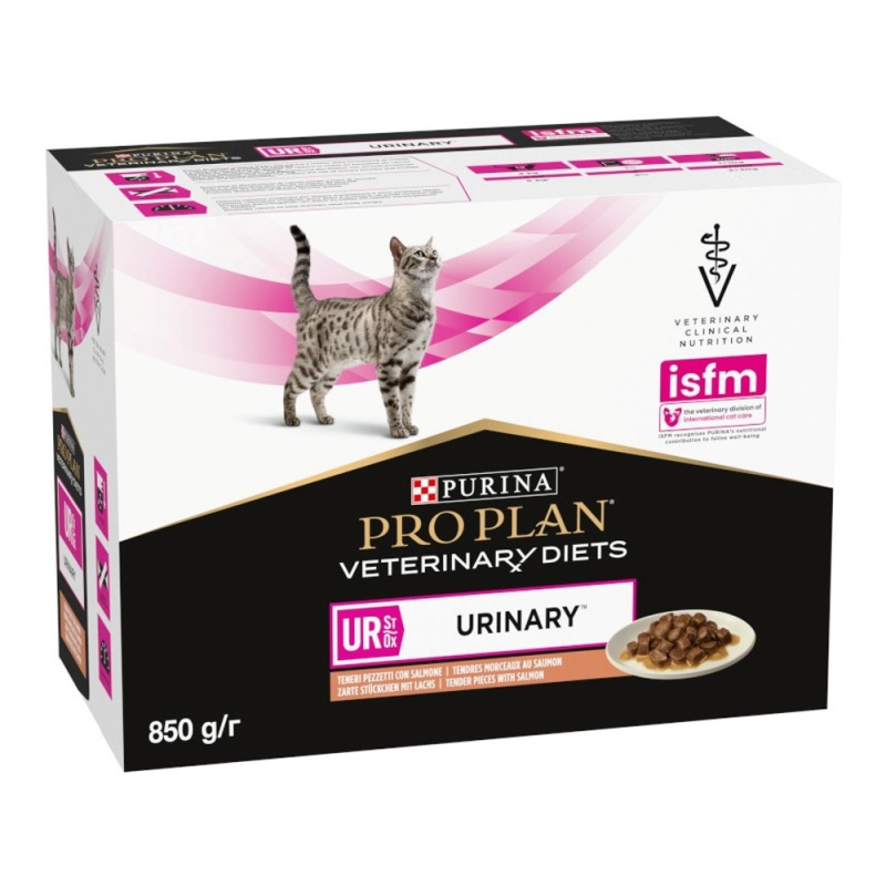 PURINA PRO PLAN Vet Diets UR St/Ox Urinary Salmon kapsička pro kočky 10x85 g