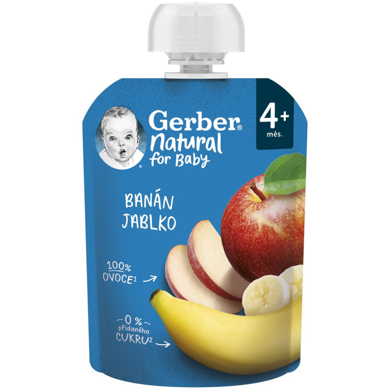 Gerber Natural Kapsička banán a jablko