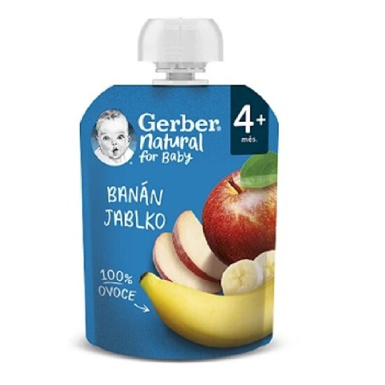 GERBER Kapsička natural banán jablko 4m+ 90 g