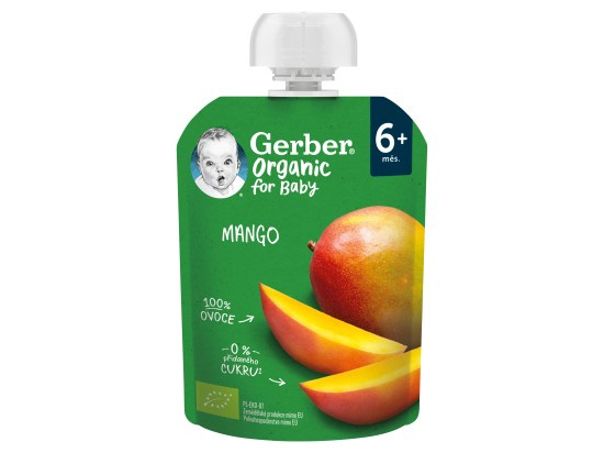 GERBER Kapsička mango 100% BIO 90 g 6m+