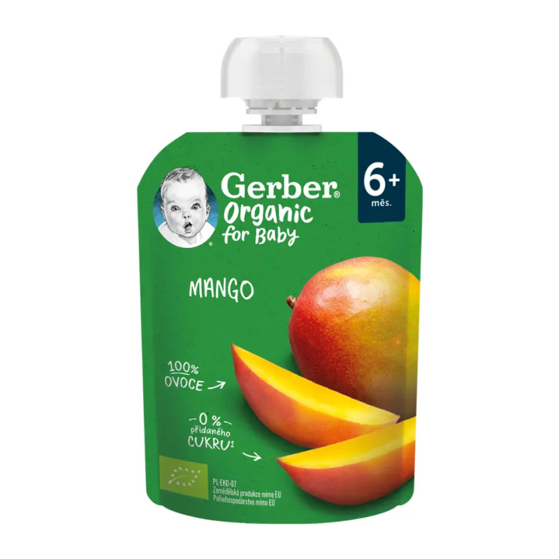 GERBER Kapsička mango 100% BIO 90 g 6m+