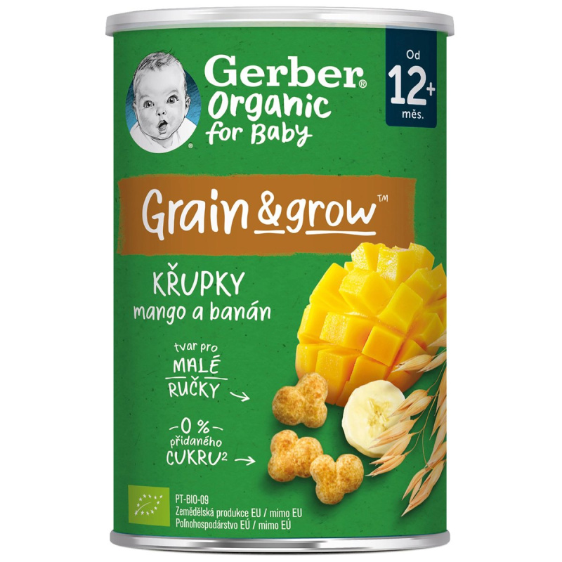 Gerber organic BIO Křupky s mangem a banánem