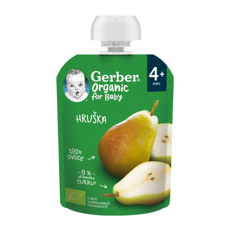 Gerber Organic Kapsička Hruška 100% BIO 90 g
