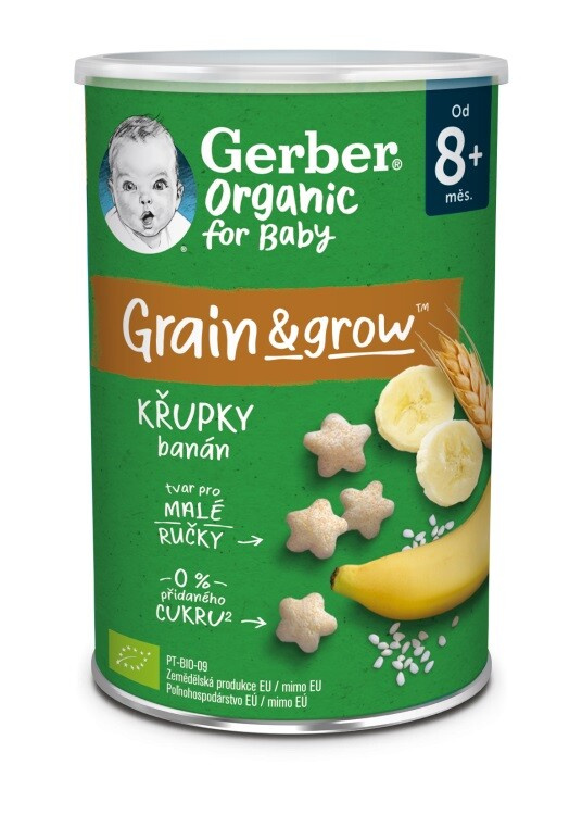 GERBER Křupky banánové BIO 35 g 8m+