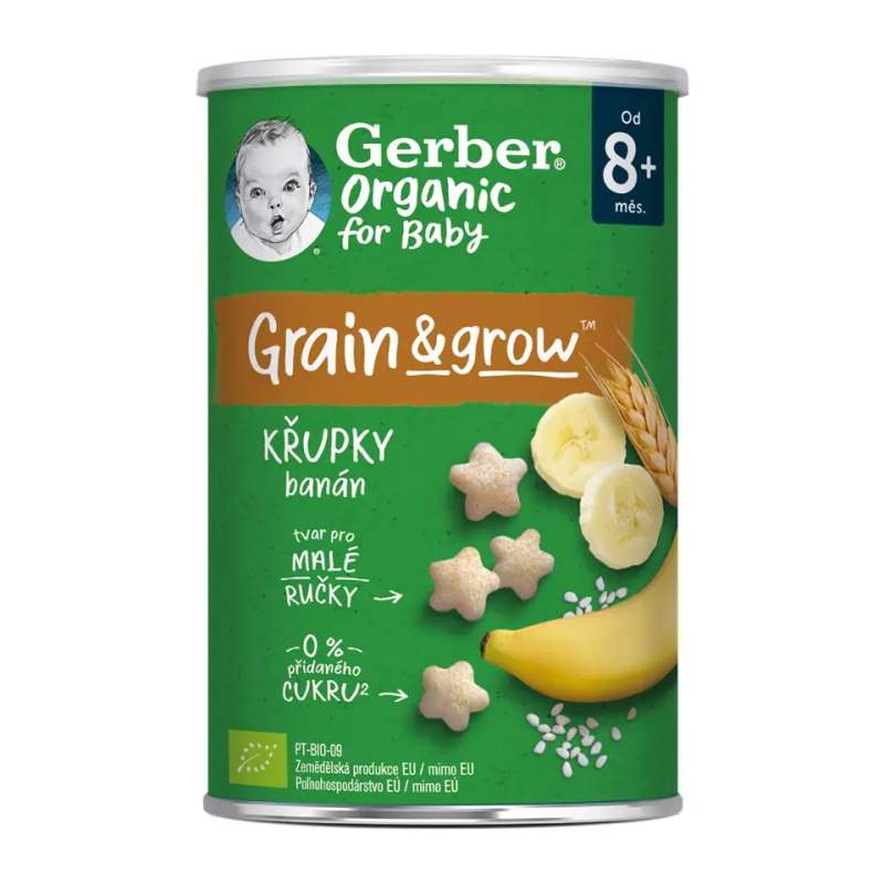 GERBER Křupky banánové BIO 35 g 8m+