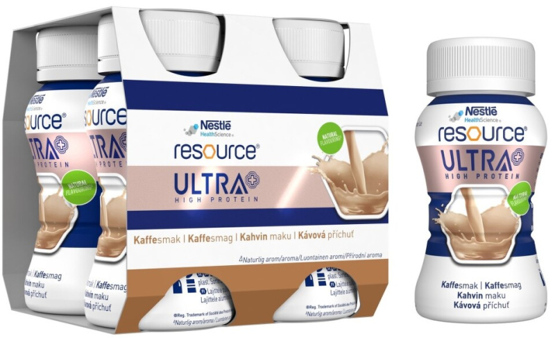 Resource Ultra + HP Kávový por.sol.4x125ml