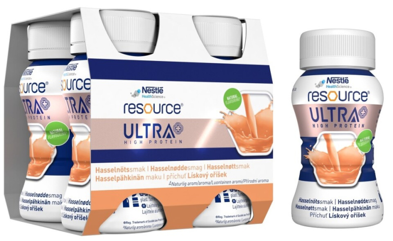 RESOURCE Ultra hight protein lískový oříšek 4 x 125 ml