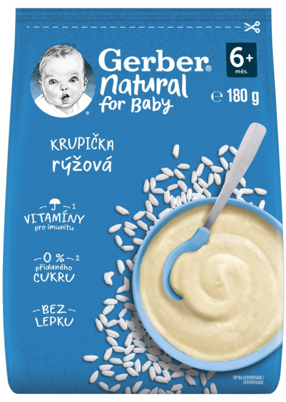 Gerber Natural rýžová krupička 180 g