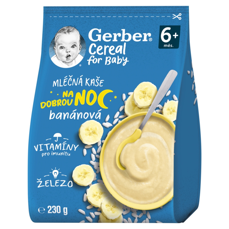 Gerber Cereal Mléčná kaše banánová Dobrou noc