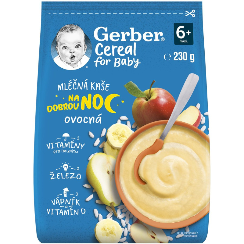 Gerber Cereal Mléčná kaše ovocná Dobrou noc