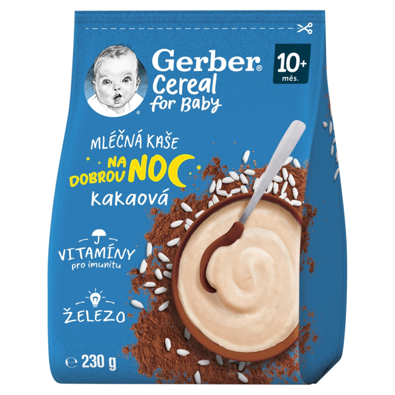 Gerber Cereal Mléčná kaše kakaová Dobrou noc