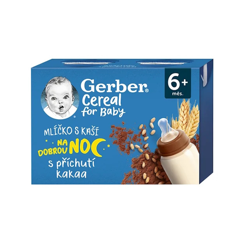 Gerber Cereal Mlíčko s kaší s kakaovou příchutí 6m+ 2x200 ml