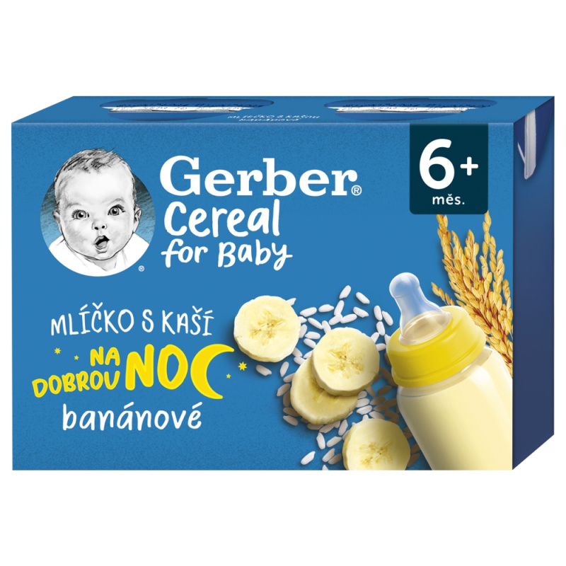 Gerber Cereal Mlíčko s kaší banánové 6m+ 2x200 ml