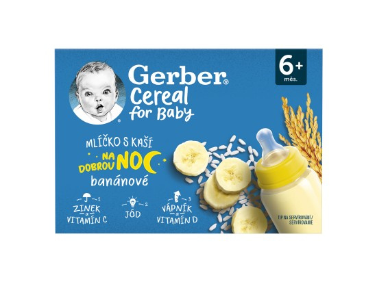 Gerber Cereal Mlíčko s kaší banánové 6m+ 2x200 ml
