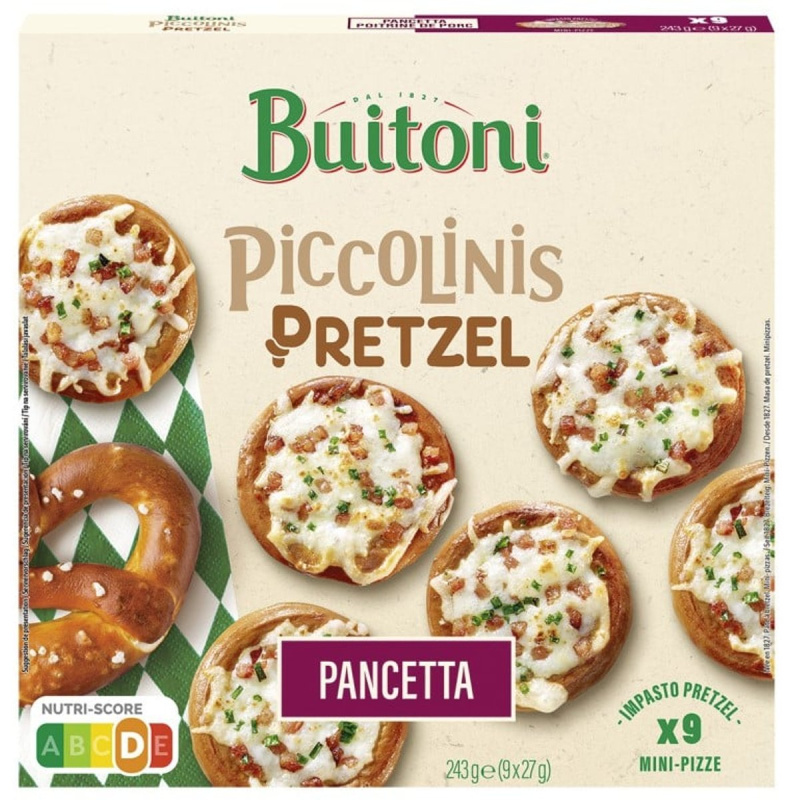 Buitoni Piccolinis Pretzel Panceta mini pizzy 9 ks
