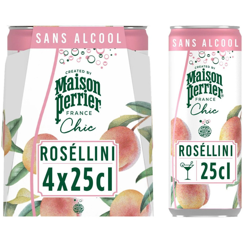 Perrier Chic Roséllini plech 4×0,25 l