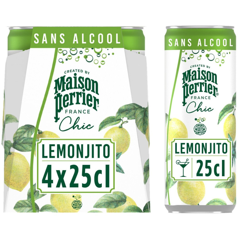 Perrier Chic Lemonjito plech 4×0,25 l