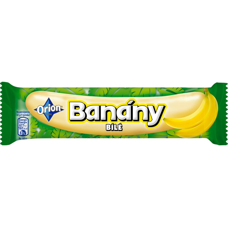 Orion Banány želé tyčinka v bílé polevě