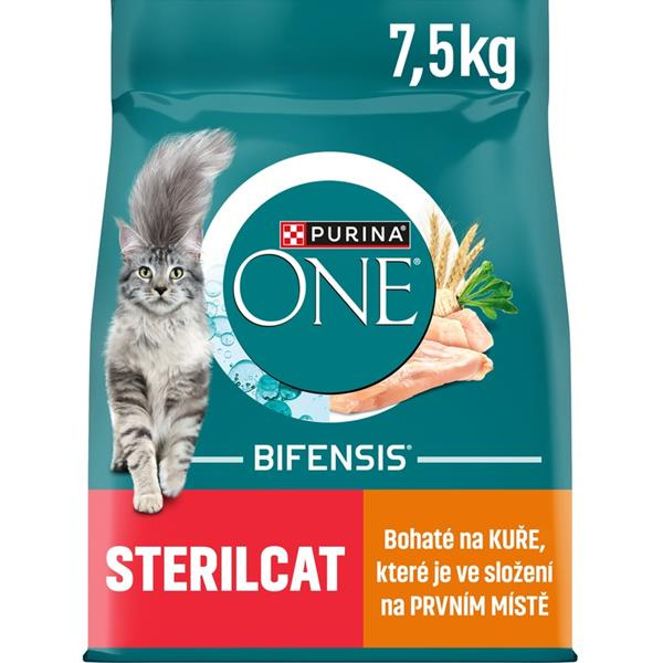 Purina ONE Bifensis Sterilcat s kuřetem a pšenicí 7,5 kg