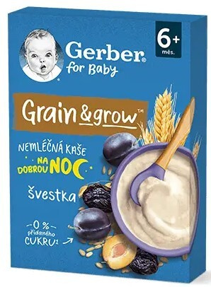 GERBER Nemléčná kaše na dobrou noc švestka 200 g 6m+