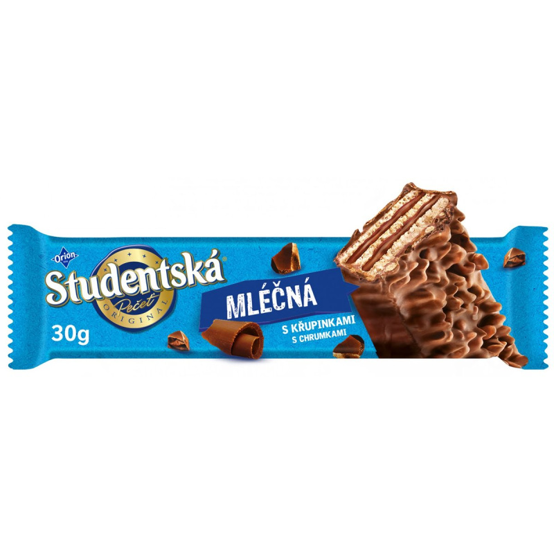 Orion Studentská pečeť oplatka s kakaovou náplní v mléčné čokoládě