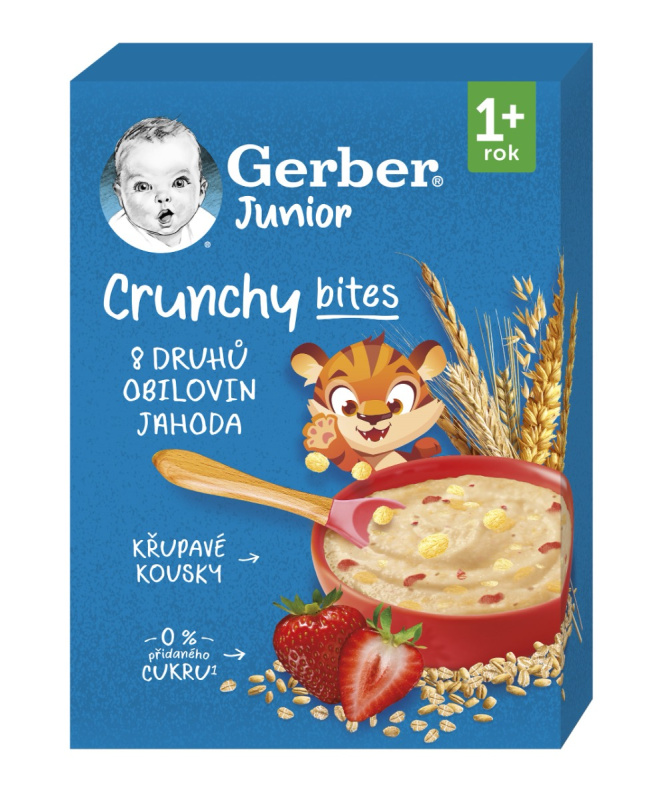 GERBER Junior nemléčná kaše jahodová 12m+ 200 g