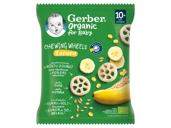 GERBER Křupavá kolečka s banánem 10m+ 28 g