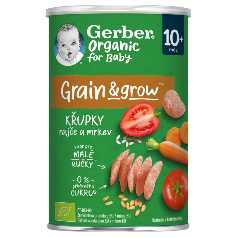 Gerber Organic BIO Křupky s rajčaty a mrkví