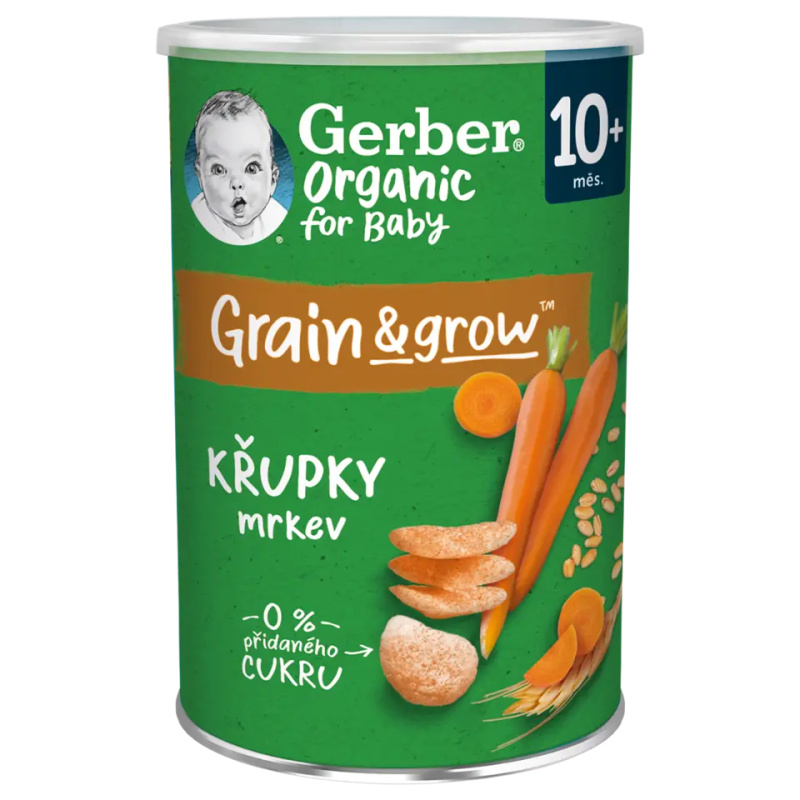 GERBER Křupky rajče a mrkev 10m+ BIO 35 g
