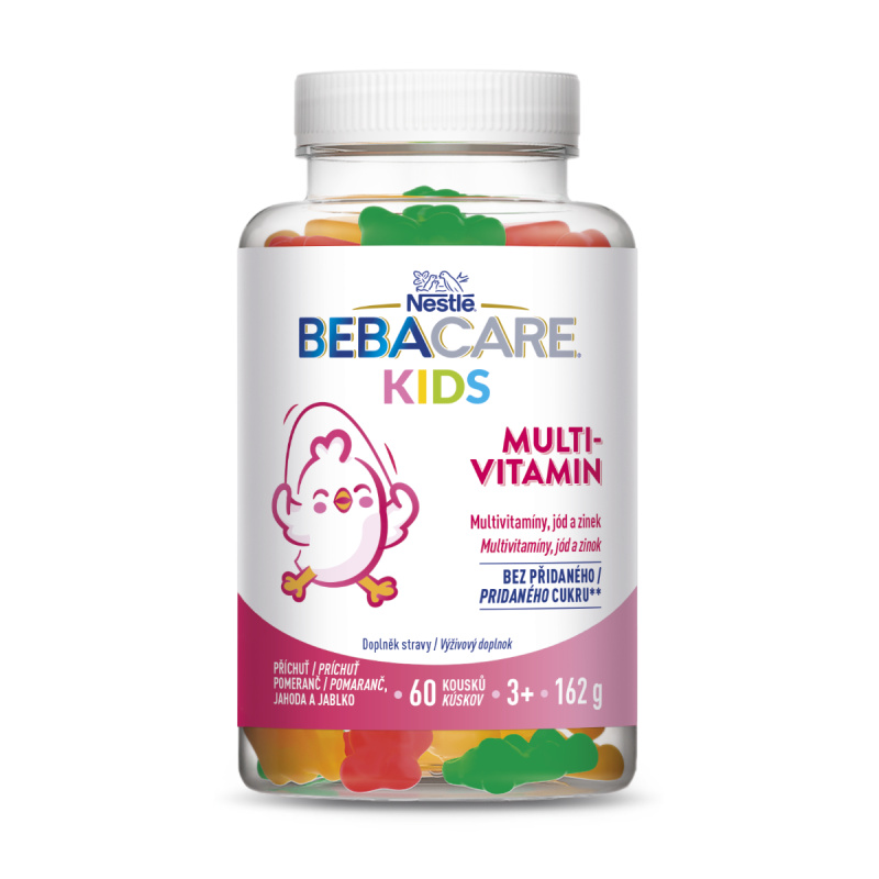 BEBACARE Kids MULTIVITAMIN gummies 60 želatinových medvídků