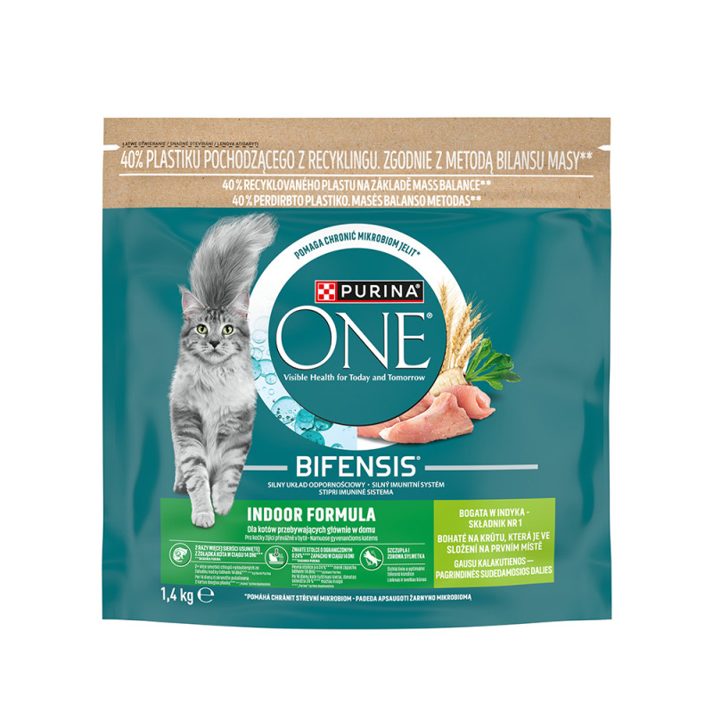 Purina ONE Bifensis Indoor krůta granule pro kočky 1,4 kg