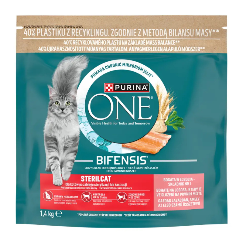 Purina ONE Bifensis Sterilised granule pro kočky losos