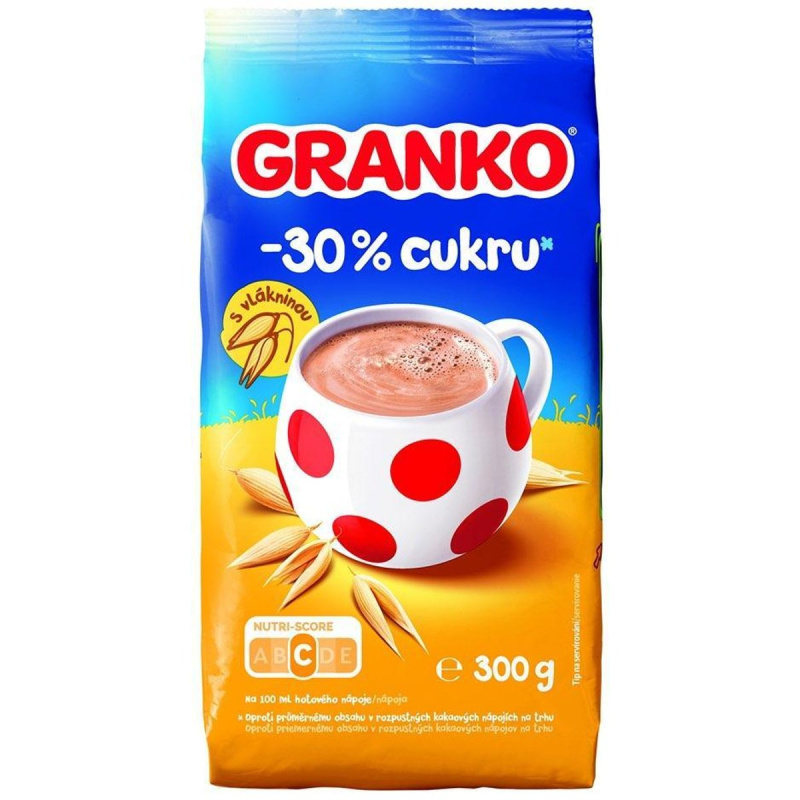 Granko -30 % cukru Instantní kakaový nápoj s ovsem