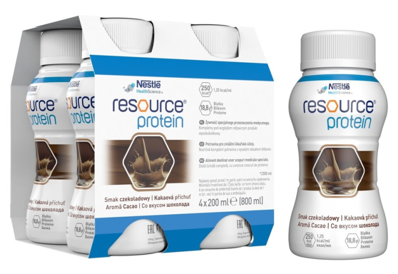 RESOURCE PROTEIN KAKAOVÁ PŘÍCHUŤ POR SOL 4X200ML