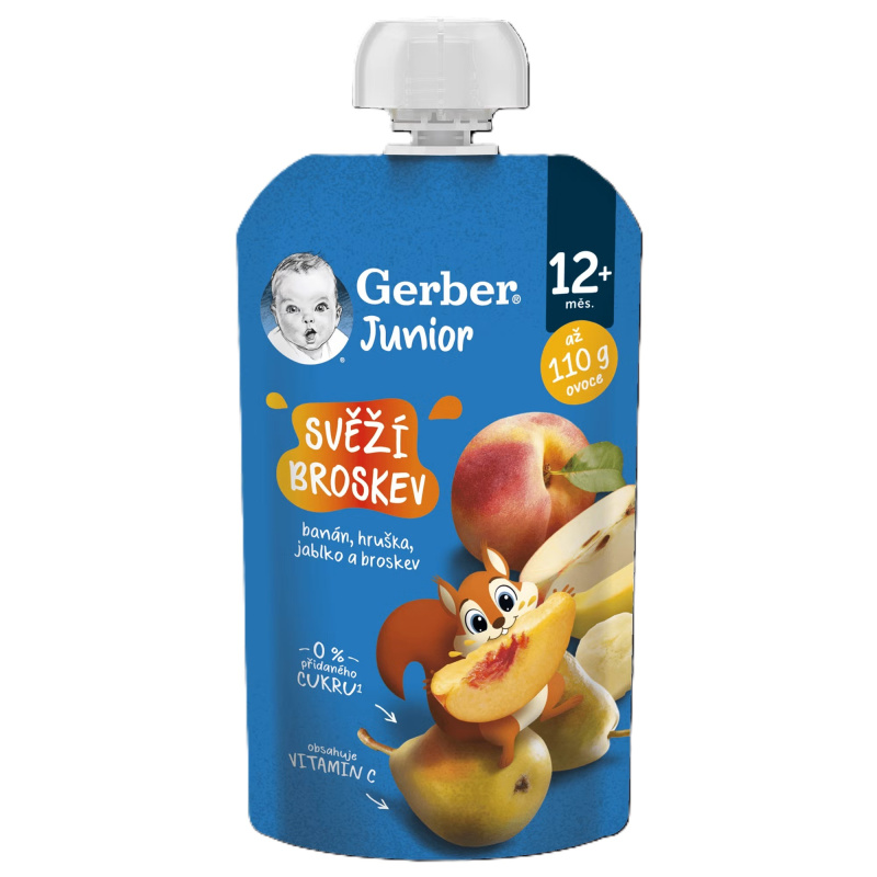 Gerber Junior kapsička svěží broskev