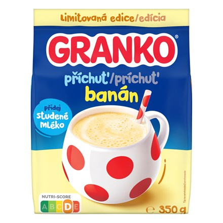 Granko Slazená rozpustná směs pro přípravu nápoje s příchutí banánu