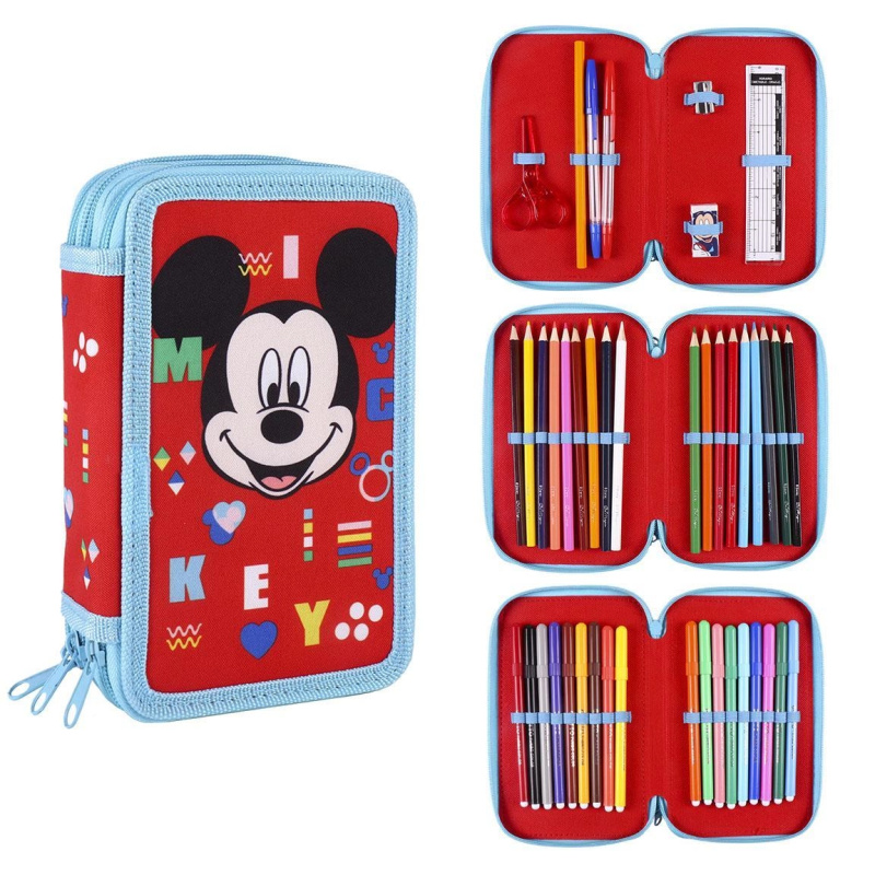 Vybavený třípatrový penál Mickey
