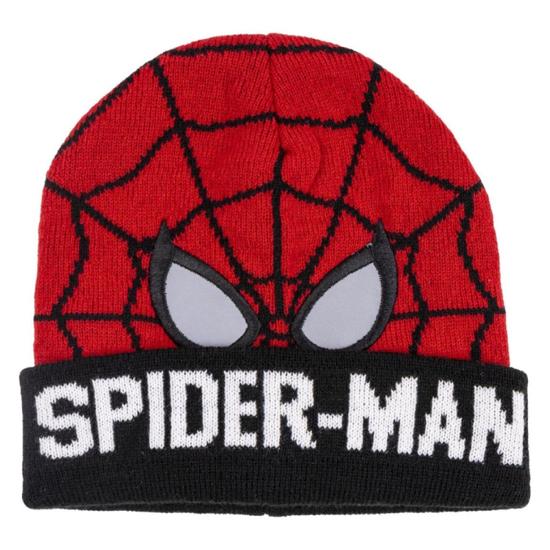 Zimní dětská čepice Spiderman Maska s nápisem