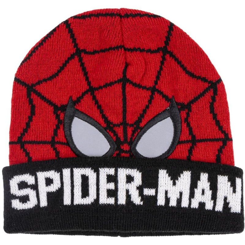 Zimní dětská čepice Spiderman Maska s nápisem