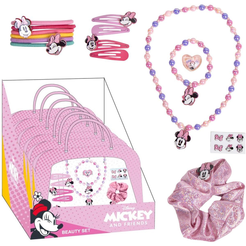 Sada šperků a vlasových doplňků v kabelce Minnie