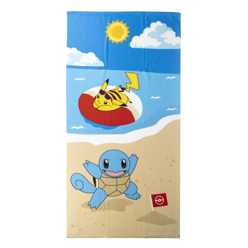 CurePink osuška Pokémon Pláž 70 x 140 cm