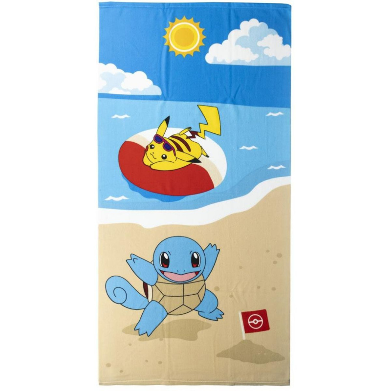 CurePink osuška Pokémon Pláž 70 x 140 cm