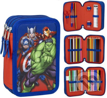 Školské trojdielne puzdro Marvel - Avengers: Superhrdinovia