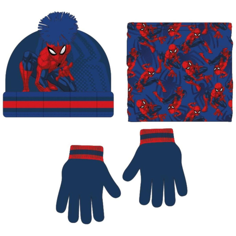 Sada čepice rukavice nákrčník Spiderman